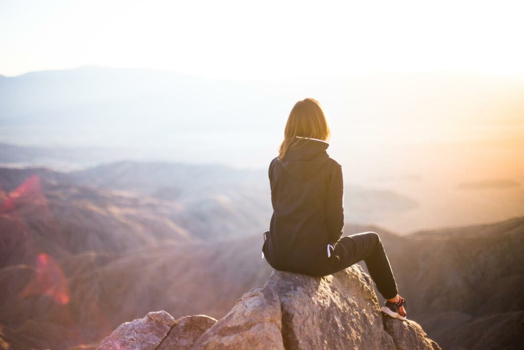 bioidentical hormone replacement therapy,
a girl seeing the sunset sitting on mountain