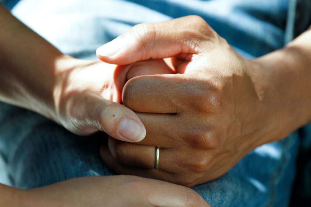 bioidentical hormone replacement therapy, Woman hold hand to show support for each other
